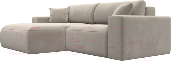 Изображение товара Диван угловой Лига Диванов Лига-036 Классик левый / 121364L (микровельвет бежевый)
