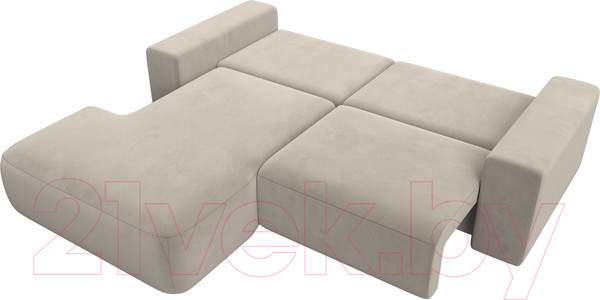 Изображение товара Диван угловой Лига Диванов Лига-036 Классик левый / 121364L (микровельвет бежевый)