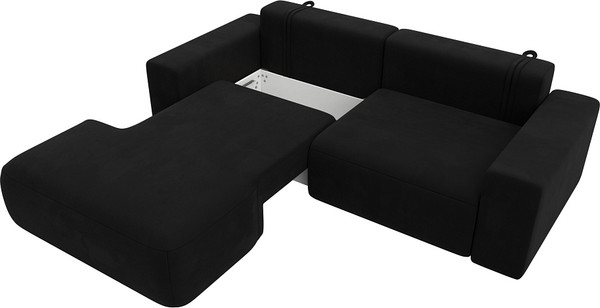 Изображение товара Диван угловой Лига Диванов Лига-036 Классик левый / 121365L (микровельвет черный)