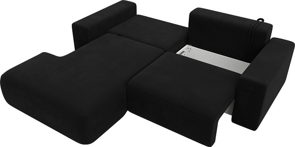 Изображение товара Диван угловой Лига Диванов Лига-036 Классик левый / 121365L (микровельвет черный)