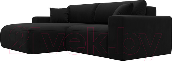Изображение товара Диван угловой Лига Диванов Лига-036 Классик левый / 121365L (микровельвет черный)