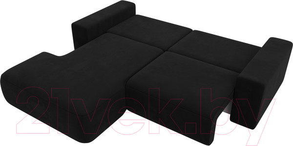 Изображение товара Диван угловой Лига Диванов Лига-036 Классик левый / 121365L (микровельвет черный)