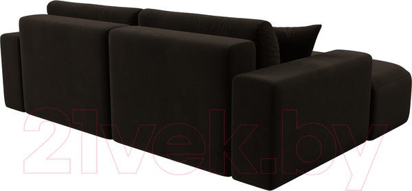 Изображение товара Диван угловой Лига Диванов Лига-036 Классик левый / 121366L (микровельвет коричневый)
