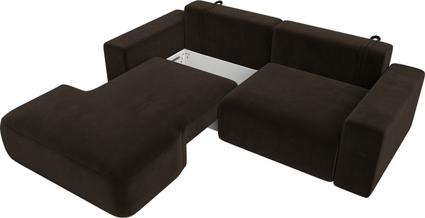 Изображение товара Диван угловой Лига Диванов Лига-036 Классик левый / 121366L (микровельвет коричневый)
