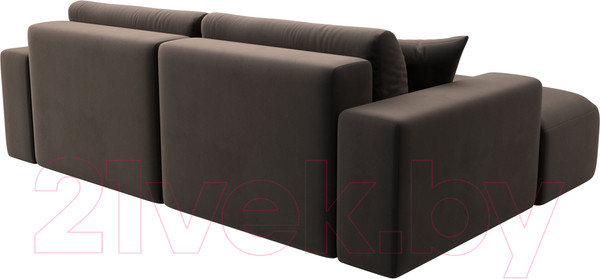 Изображение товара Диван угловой Лига Диванов Лига-036 Классик левый / 121377L (велюр коричневый)