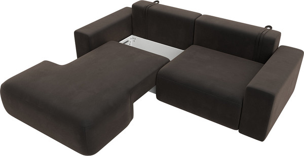 Изображение товара Диван угловой Лига Диванов Лига-036 Классик левый / 121377L (велюр коричневый)