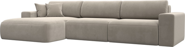 Изображение товара Диван угловой Лига Диванов Лига-036 Классик Лонг левый / 121381L (микровельвет бежевый)