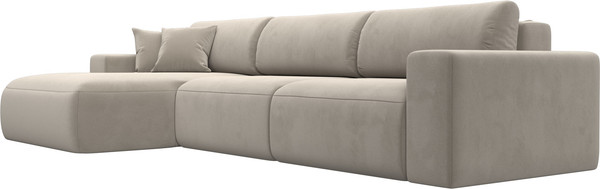 Изображение товара Диван угловой Лига Диванов Лига-036 Классик Лонг левый / 121381L (микровельвет бежевый)