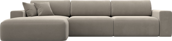 Изображение товара Диван угловой Лига Диванов Лига-036 Классик Лонг левый / 121381L (микровельвет бежевый)