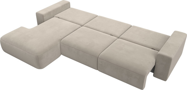 Изображение товара Диван угловой Лига Диванов Лига-036 Классик Лонг левый / 121381L (микровельвет бежевый)