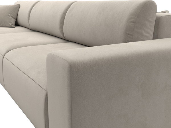 Изображение товара Диван угловой Лига Диванов Лига-036 Классик Лонг левый / 121381L (микровельвет бежевый)