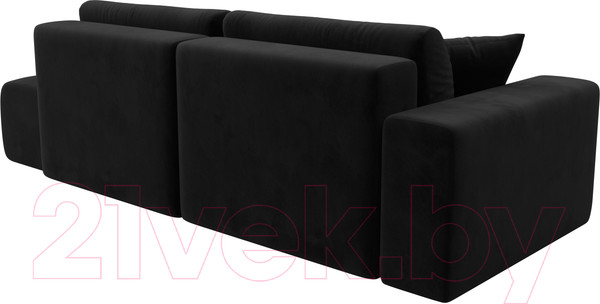 Изображение товара Диван Лига Диванов Лига-036 Модерн подлокотник слева / 121346L (велюр черный)