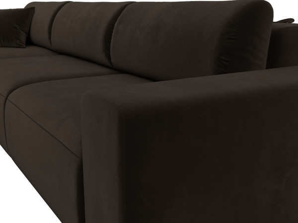 Изображение товара Диван угловой Лига Диванов Лига-036 Классик Лонг левый / 121383L (микровельвет коричневый)