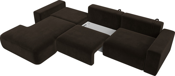 Изображение товара Диван угловой Лига Диванов Лига-036 Классик Лонг левый / 121383L (микровельвет коричневый)