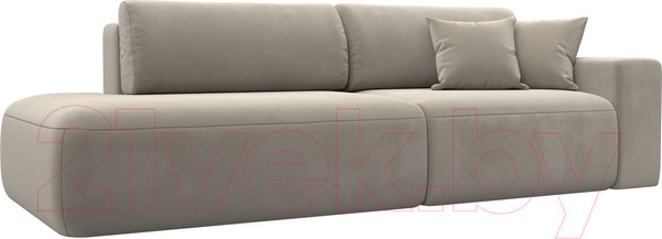 Изображение товара Диван Лига Диванов Лига-036 Модерн подлокотник справа / 121330  (микровельвет бежевый)