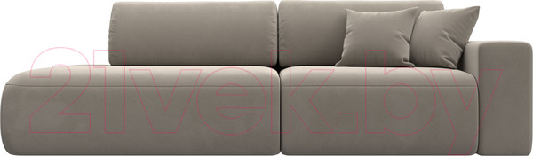 Изображение товара Диван Лига Диванов Лига-036 Модерн подлокотник справа / 121330  (микровельвет бежевый)