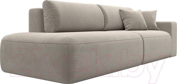 Изображение товара Диван Лига Диванов Лига-036 Модерн подлокотник справа / 121330  (микровельвет бежевый)