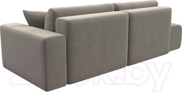 Изображение товара Диван Лига Диванов Лига-036 Модерн подлокотник справа / 121330  (микровельвет бежевый)