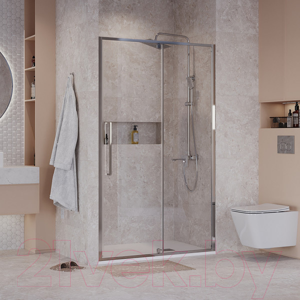 Изображение товара Душевая дверь Niagara NG-66-11A 110x195 (хром/прозрачное стекло)