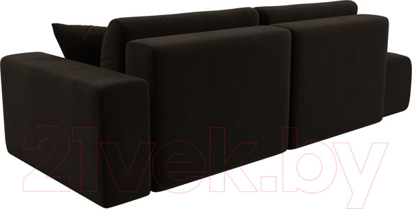Изображение товара Диван Лига Диванов Лига-036 Модерн подлокотник справа / 121332 (микровельвет коричневый)