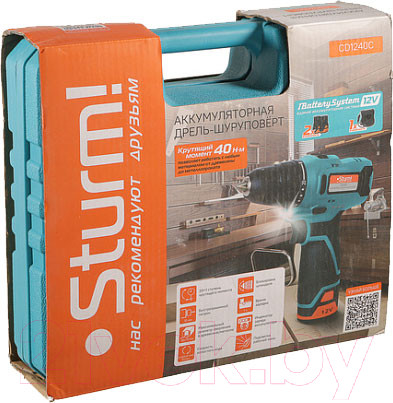 Изображение товара Аккумуляторная дрель-шуруповерт Sturm! CD1240C