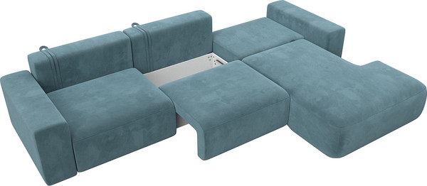 Изображение товара Диван угловой Лига Диванов Лига-036 Классик Лонг правый / 121391 (велюр бирюзовый)