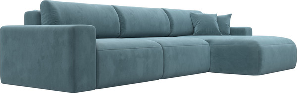 Изображение товара Диван угловой Лига Диванов Лига-036 Классик Лонг правый / 121391 (велюр бирюзовый)