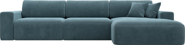 Изображение товара Диван угловой Лига Диванов Лига-036 Классик Лонг правый / 121391 (велюр бирюзовый)