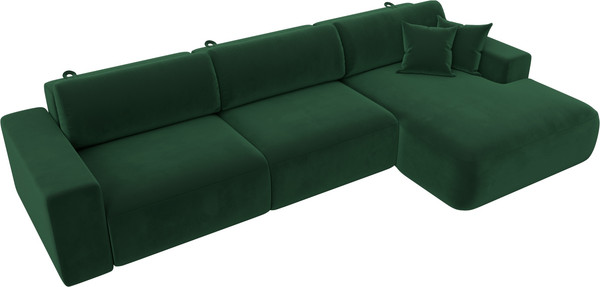 Изображение товара Диван угловой Лига Диванов Лига-036 Классик Лонг правый / 121393 (велюр зеленый)