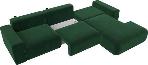 Изображение товара Диван угловой Лига Диванов Лига-036 Классик Лонг правый / 121393 (велюр зеленый)