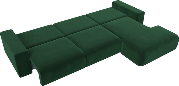 Изображение товара Диван угловой Лига Диванов Лига-036 Классик Лонг правый / 121393 (велюр зеленый)