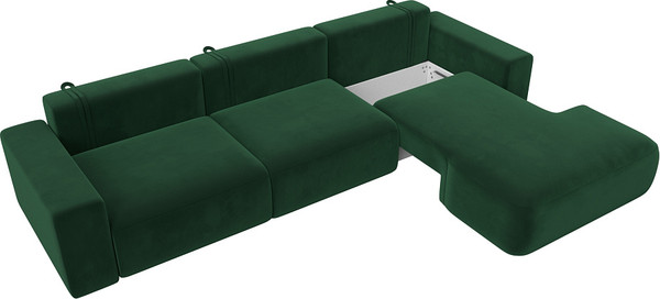 Изображение товара Диван угловой Лига Диванов Лига-036 Классик Лонг правый / 121393 (велюр зеленый)