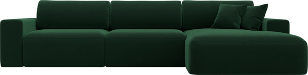 Изображение товара Диван угловой Лига Диванов Лига-036 Классик Лонг правый / 121393 (велюр зеленый)