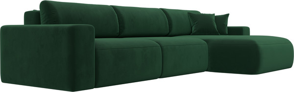 Изображение товара Диван угловой Лига Диванов Лига-036 Классик Лонг правый / 121393 (велюр зеленый)