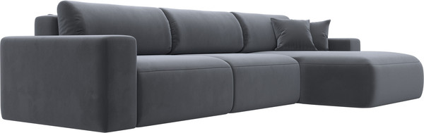 Изображение товара Диван угловой Лига Диванов Лига-036 Классик Лонг правый / 121395 (велюр серый)