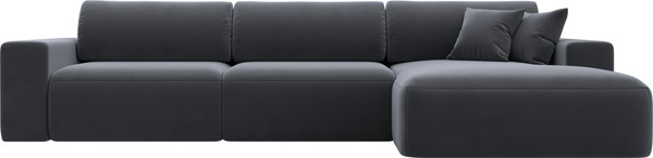 Изображение товара Диван угловой Лига Диванов Лига-036 Классик Лонг правый / 121395 (велюр серый)