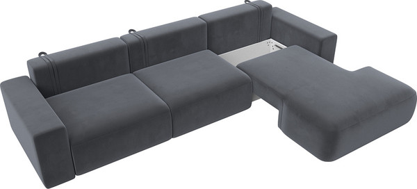 Изображение товара Диван угловой Лига Диванов Лига-036 Классик Лонг правый / 121395 (велюр серый)