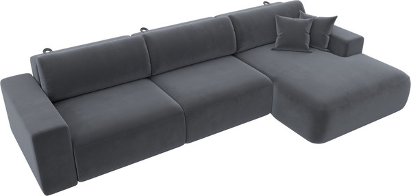 Изображение товара Диван угловой Лига Диванов Лига-036 Классик Лонг правый / 121395 (велюр серый)