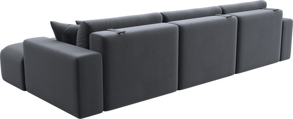 Изображение товара Диван угловой Лига Диванов Лига-036 Классик Лонг правый / 121395 (велюр серый)