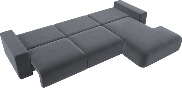 Изображение товара Диван угловой Лига Диванов Лига-036 Классик Лонг правый / 121395 (велюр серый)