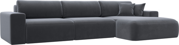 Изображение товара Диван угловой Лига Диванов Лига-036 Классик Лонг правый / 121395 (велюр серый)