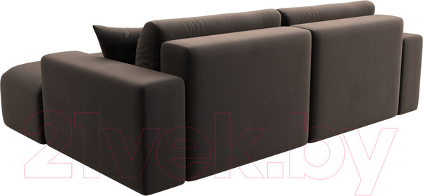 Изображение товара Диван угловой Лига Диванов Лига-036 Классик правый / 121377 (велюр коричневый)