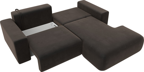 Изображение товара Диван угловой Лига Диванов Лига-036 Классик правый / 121377 (велюр коричневый)