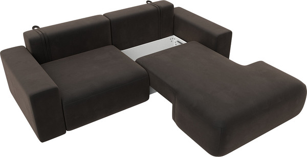 Изображение товара Диван угловой Лига Диванов Лига-036 Классик правый / 121377 (велюр коричневый)