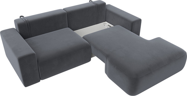 Изображение товара Диван угловой Лига Диванов Лига-036 Классик правый / 121378 (велюр серый)