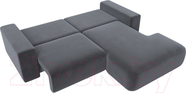 Изображение товара Диван угловой Лига Диванов Лига-036 Классик правый / 121378 (велюр серый)