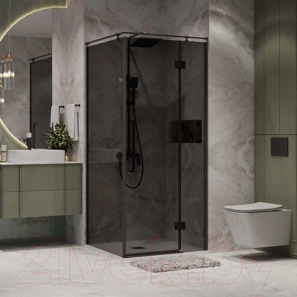 Изображение товара Душевой уголок Niagara NG-2831-34BLACK 90x195 (черный матовый/тонированное стекло)