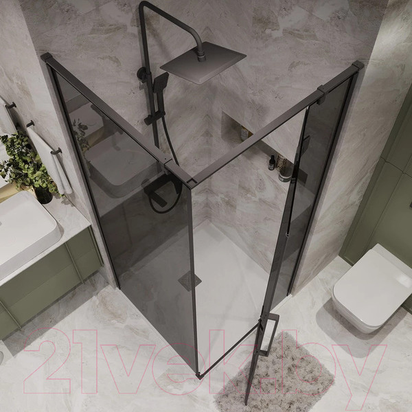 Изображение товара Душевой уголок Niagara NG-2831-34BLACK 90x195 (черный матовый/тонированное стекло)