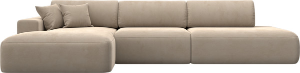 Изображение товара Диван угловой Лига Диванов Лига-036 Модерн Лонг левый / 121424L (велюр бежевый)