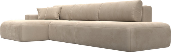Изображение товара Диван угловой Лига Диванов Лига-036 Модерн Лонг левый / 121424L (велюр бежевый)